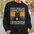 Cat Das Mache Ich Trinke Kaffee Sweatshirt Geschenke für Ihn