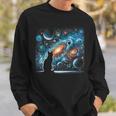 Cat Galaxy Cat Lover For Cat Dad Cat Mom Kid Sweatshirt Gifts for Him