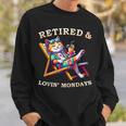 Cat Retired Lovin Mondays Meow Animal Lover Retirement Sweatshirt Gifts for Him