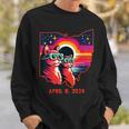 Cat Retro Map Ohio Total Solar Eclipse Solar Eclipse For Cat Sweatshirt Gifts for Him