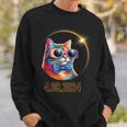 Cat Wearing Solar Eclipse Glasses Total Solar Eclipse 2024 Sweatshirt Gifts for Him