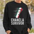Chancla Survivor Mexico Mexican Flag Joke Idea Sweatshirt Gifts for Him