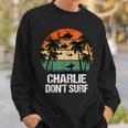 Charlie Dont Surf Helicopter Beach Vietnam Surfer Sweatshirt Geschenke für Ihn