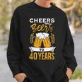 Cheers And Beers To 40 Years Birthday Beer Beer Lover Sweatshirt Gifts for Him