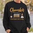 Chemics Always Solution Chemie Scientist Uni Laboratory Sweatshirt Geschenke für Ihn