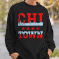 Chi Town Chicago Souvenir Skyline Flag Sweatshirt Gifts for Him