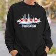 Chicago City Flag Downtown Skyline Chicago Skyline Sweatshirt Gifts for Him