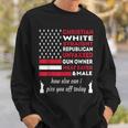 Christian White Straight Independence Day Memorial Day Pride Sweatshirt Gifts for Him