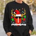 Christmas Football Santa Hat Sports Xmas Team Lovers Holiday Sweatshirt Gifts for Him