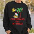 Christmas In Ni'ihau Deck The Palm Trees Hawaii Vacation Sweatshirt Gifts for Him