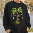 Christmas Palm Tree Light Hawaiian Tropical Xmas Sweatshirt Gifts for Him