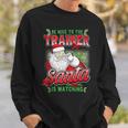 Christmas Personal Trainer Gym Workout Exercise Santa Claus Sweatshirt Gifts for Him