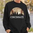 Cincinnati Skyline City Vintage Baseball Lover Sweatshirt Gifts for Him