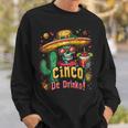 Cinco De Drinko Mexican Skull Fiesta 5 De Mayo Drinking Sweatshirt Gifts for Him