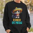 Cinco De Meow With Smiling Cat Lover Sweatshirt Gifts for Him