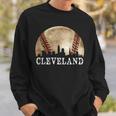 Cleveland Skyline City Vintage Baseball Lover Sweatshirt Gifts for Him