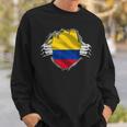 Colombia Flag Superhero Colombian Flag Sweatshirt Geschenke für Ihn