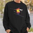 Colorado Flag Skier Sweatshirt Gifts for Him