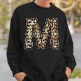Cool Letter M Initial Name Leopard Cheetah Print Sweatshirt Gifts for Him