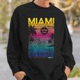 Cool Miami Beach Outfit Colorful Miami Graphic Sweatshirt Gifts for Him