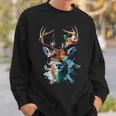 Cool Stag With Sunglasses Sweatshirt Geschenke für Ihn