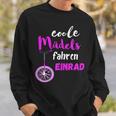 Coole Mädels Fahren Einrad Fahrerin Zirkus Balancieren Sweatshirt Geschenke für Ihn