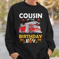 Cousin Of The Birthday Boy Fire Truck Firefighter Party Sweatshirt Gifts for Him