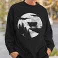 Cow Silhouette Night Sky Cow Meadow Farm Cows Sweatshirt Gifts for Him