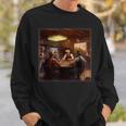 Cowboys Playing Poker In An Old West Saloon Sweatshirt Gifts for Him