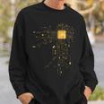 Cpu Core Processor Circuit Board Ai Golden Geek Gamer Heart Sweatshirt Gifts for Him