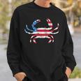 Crab Vintage American Flag Sweatshirt Gifts for Him