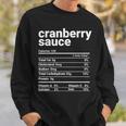 Cranberry Sauce Nutrition Facts Thanksgiving Costume Sweatshirt Gifts for Him