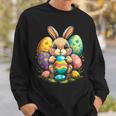 Cute Bunny Rabbit Happy Easter Egg Sweatshirt Gifts for Him