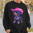 Cute Dachshund Pink Cowboy Hat Wiener Sausage Dog Puppy Sweatshirt Gifts for Him