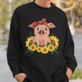 Cute Pig Bandana Sunflower Sweatshirt Gifts for Him