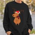 Cute Santa Deer Ugly Christmas Sweater Reindeer Sweatshirt Gifts for Him