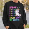 Cute Unicorn Happy 100Th Day Of School Unicorn Girls Teacher Sweatshirt Gifts for Him