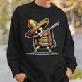 Dabbing Mexican Skeleton Poncho Cinco De Mayo Let's Fiesta Sweatshirt Gifts for Him