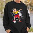 Dabbing Soccer Boy Venezuela Football Fans Ball Cracked Wall Sweatshirt Gifts for Him