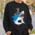 Dachshund Shark Kids Boys Men Space Galaxy Jawsome Sweatshirt Gifts for Him
