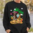 Dackel Am Strand Kostüm Sommer Urlaub Liebhaber Besitzer Kinder Sweatshirt Geschenke für Ihn