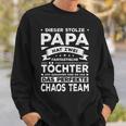 Dad 2 Töchter Sweatshirt Geschenke für Ihn