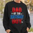 Dad Of The Birthday Boy Matching Family Spider Web Sweatshirt Gifts for Him