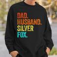 Daddy Husband Silver Fox Fathers Day Birthday Gray Hair Grey Sweatshirt Gifts for Him