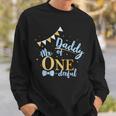 Daddy Of Mr One-Derful Party Blue-Gold Dad Boy 1St Birthday Sweatshirt Gifts for Him