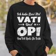 Damen Ich Habe Zwei Titel Papa Und Opa -Aterati & Opiatertag Mit-Ausschnitt Sweatshirt Geschenke für Ihn