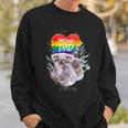 Damen Lgbt Pride Daddy Koala Bär Regenbogen Stolz Papaatertag Mit-Ausschnitt Sweatshirt Geschenke für Ihn