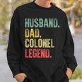 Damen Lustigesintage-Geschenk Ehemann Papa Colonel Legende Retro Mit-Ausschnitt Sweatshirt Geschenke für Ihn