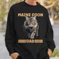 Damen Maine Coon Papa Katzenliebhaber Maine Coon Dad Mit-Ausschnitt Sweatshirt Geschenke für Ihn