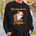 Damen Meerschweinchen Papa -Ater Jungen Männer Zumatertag Mit-Ausschnitt Sweatshirt Geschenke für Ihn